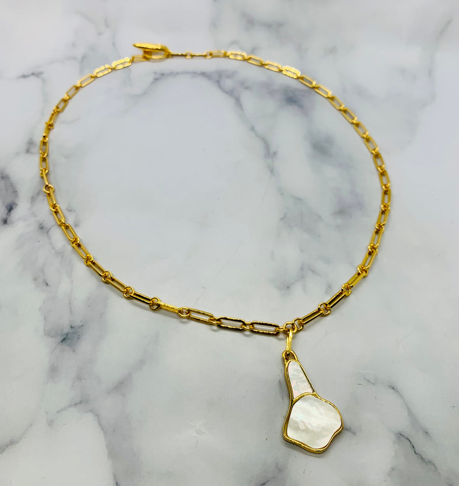 LOEWE Mother of Pearl Pendant Necklace - Pre-Owned — 1