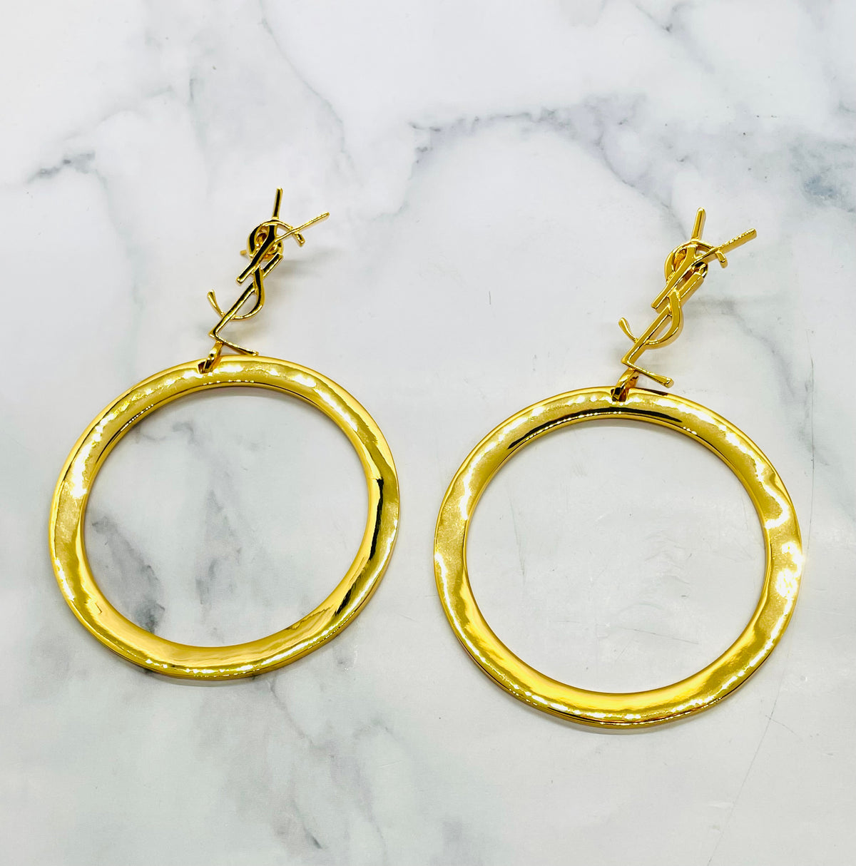 YSL YVES SAINT LAURENT Hoop Earrings - Pre-Owned — 4