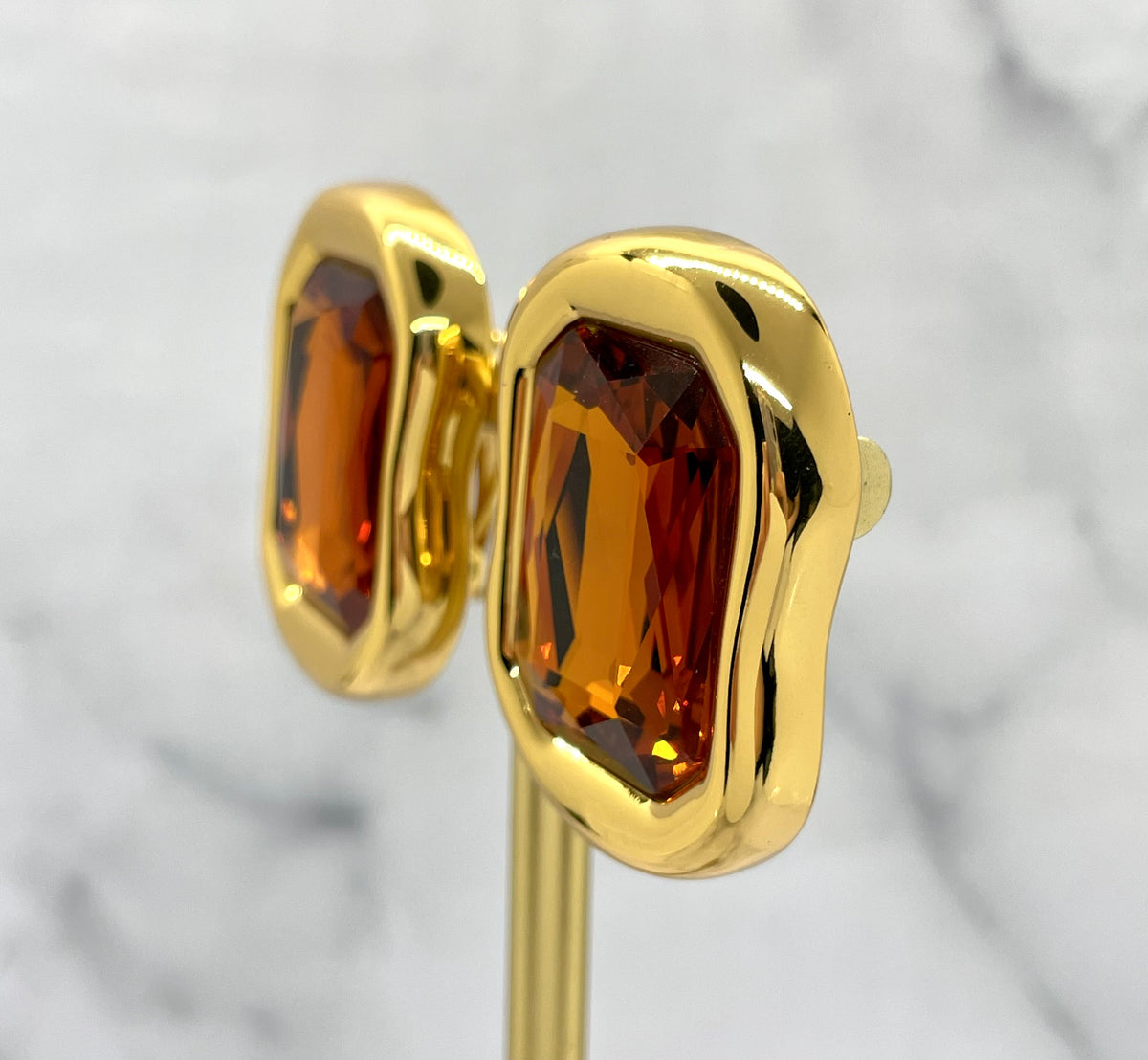 GIVENCHY Amber Rhinestone Statement Earrings - Pre-Owned — 4