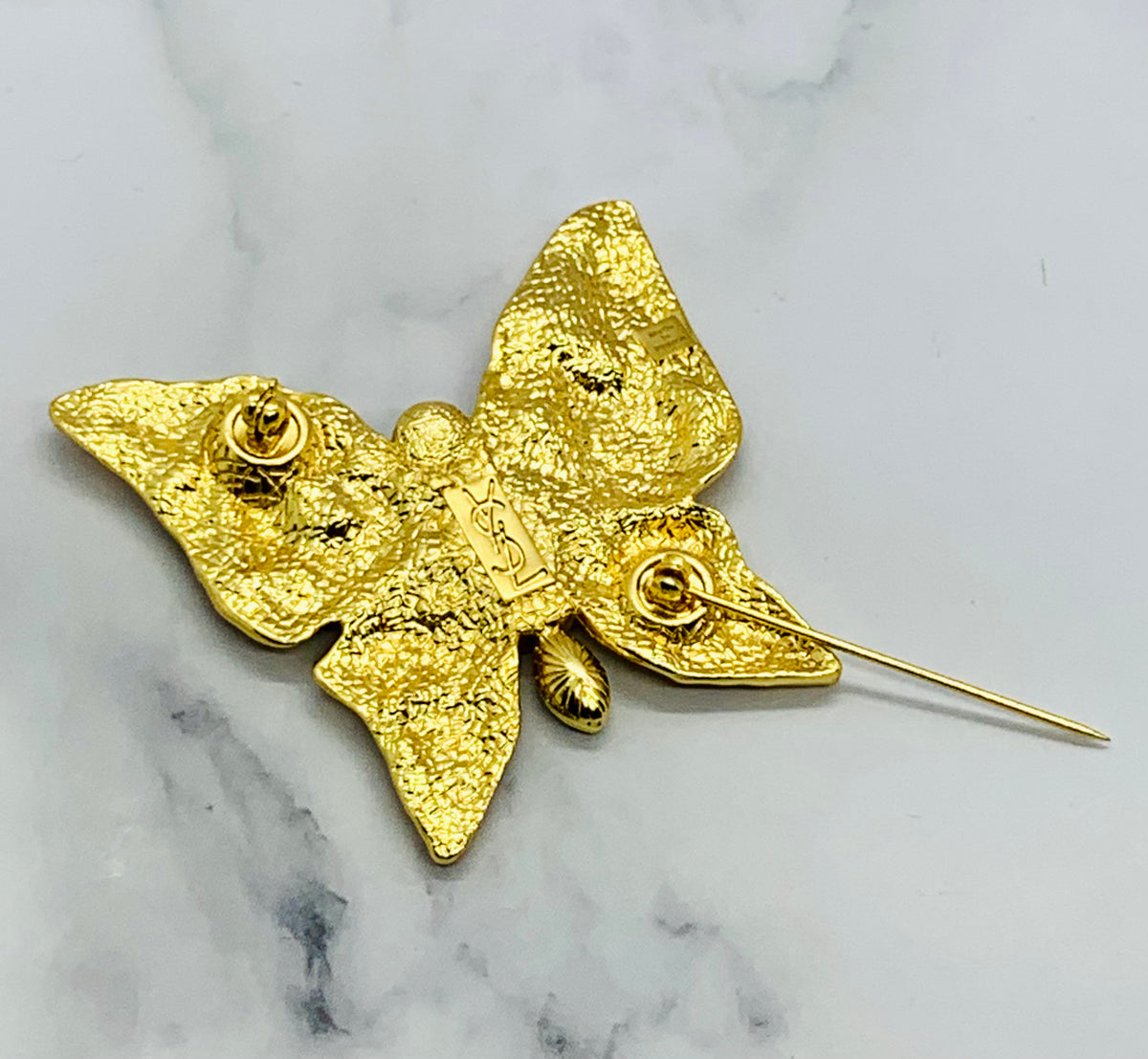 YSL YVES SAINT LAURENT Butterfly Statement Brooch Pin - Pre-Owned — 6