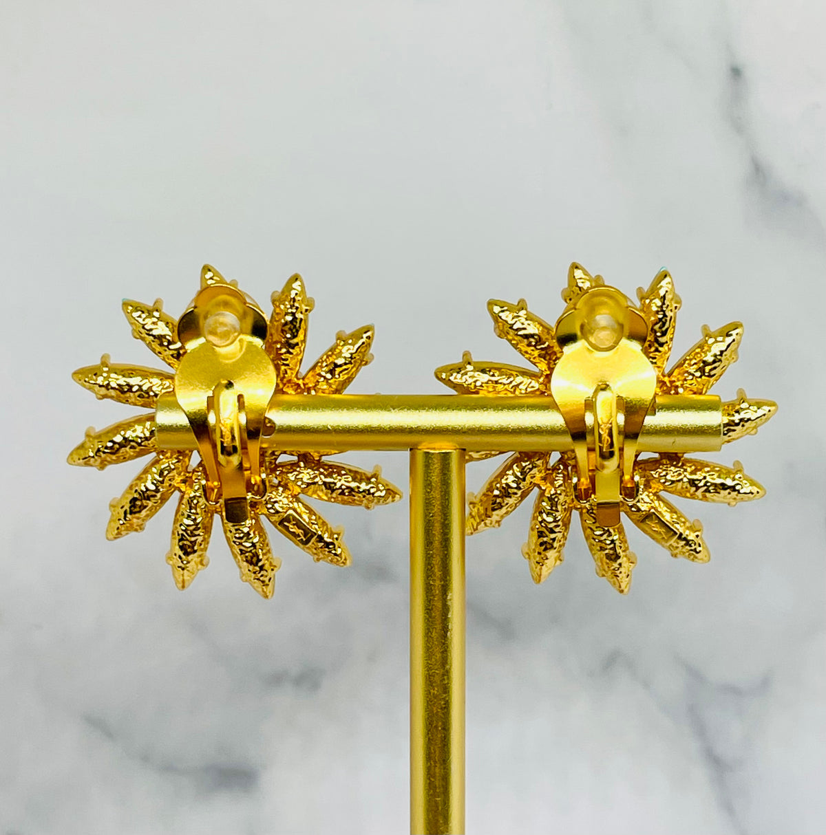 YSL YVES SAINT LAURENT Vintage Turquoise Clip On Earrings - Pre-Owned — 2
