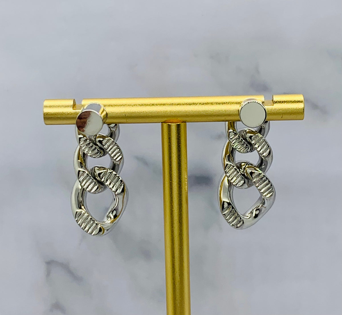 JIL SANDER Chain Pendant Earrings - Pre-Owned — 1