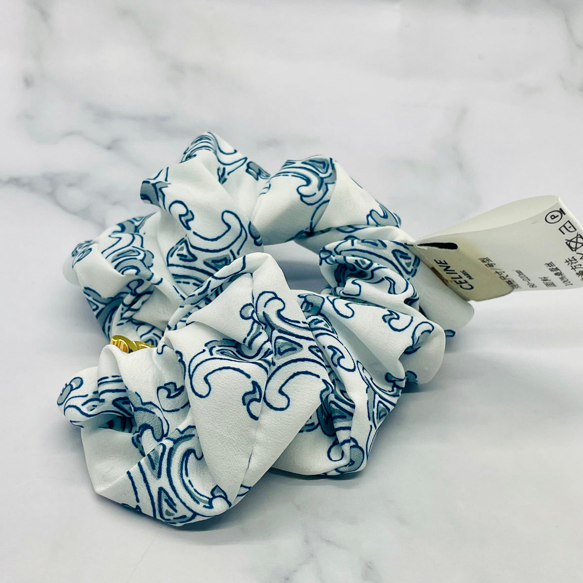 CELINE Silk Monogram Hair Scrunchy - Pre-Owned — 3