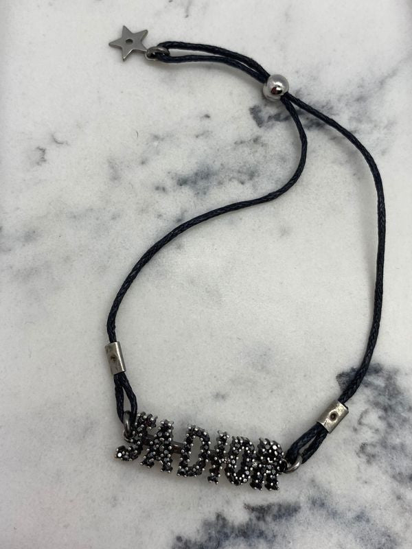 CHRISTIAN DIOR J'Adior VINTAGE Leather Cord Bracelet - Pre-Owned — 1