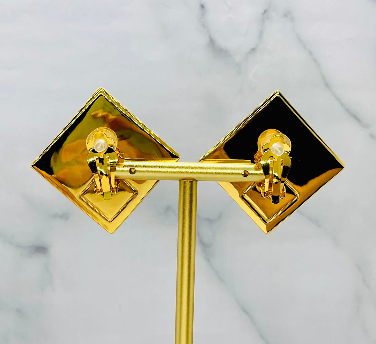 YSL YVES SAINT LAURENT Tortoise Clip On Earrings - Pre-Owned — 3