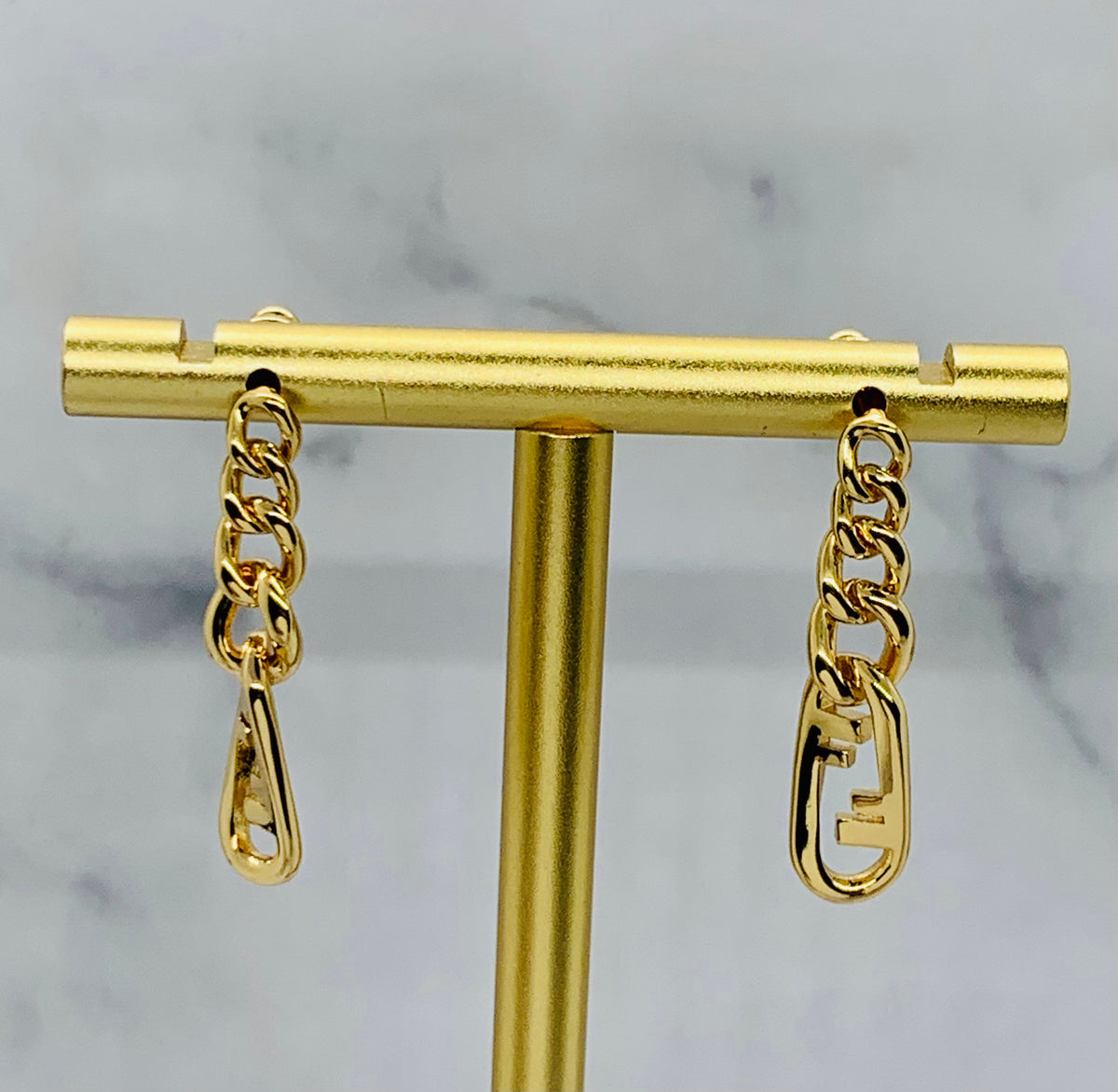 FENDI FF Chain Pendant Earrings - Pre-Owned — 2