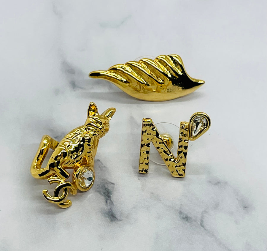 CHANEL 3 Piece Statement Earrings & Ear Cuff - Pre-Owned — 1