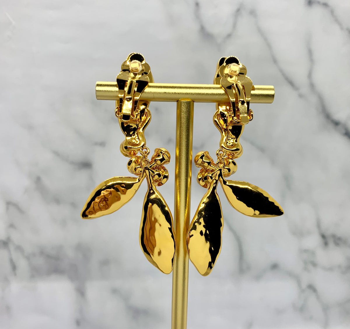 KENZO Vintage Gold Poppy Earrings - Pre-Owned — 2