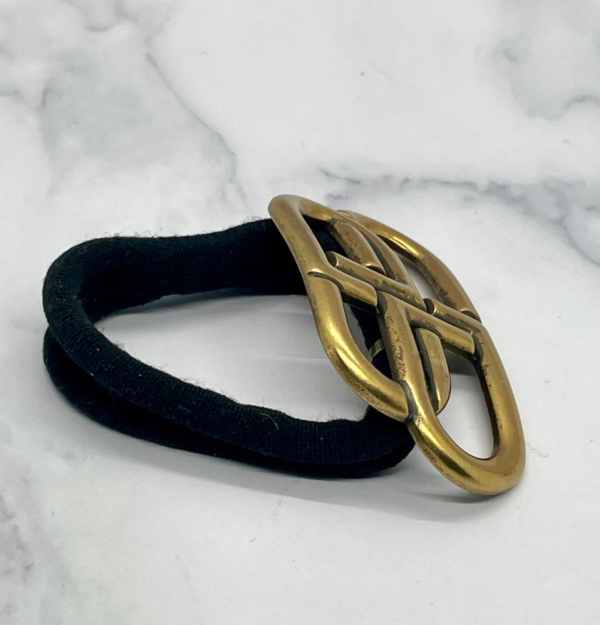 BALENCIAGA BB Brass Elastic Hair Tie - Pre-Owned — 2