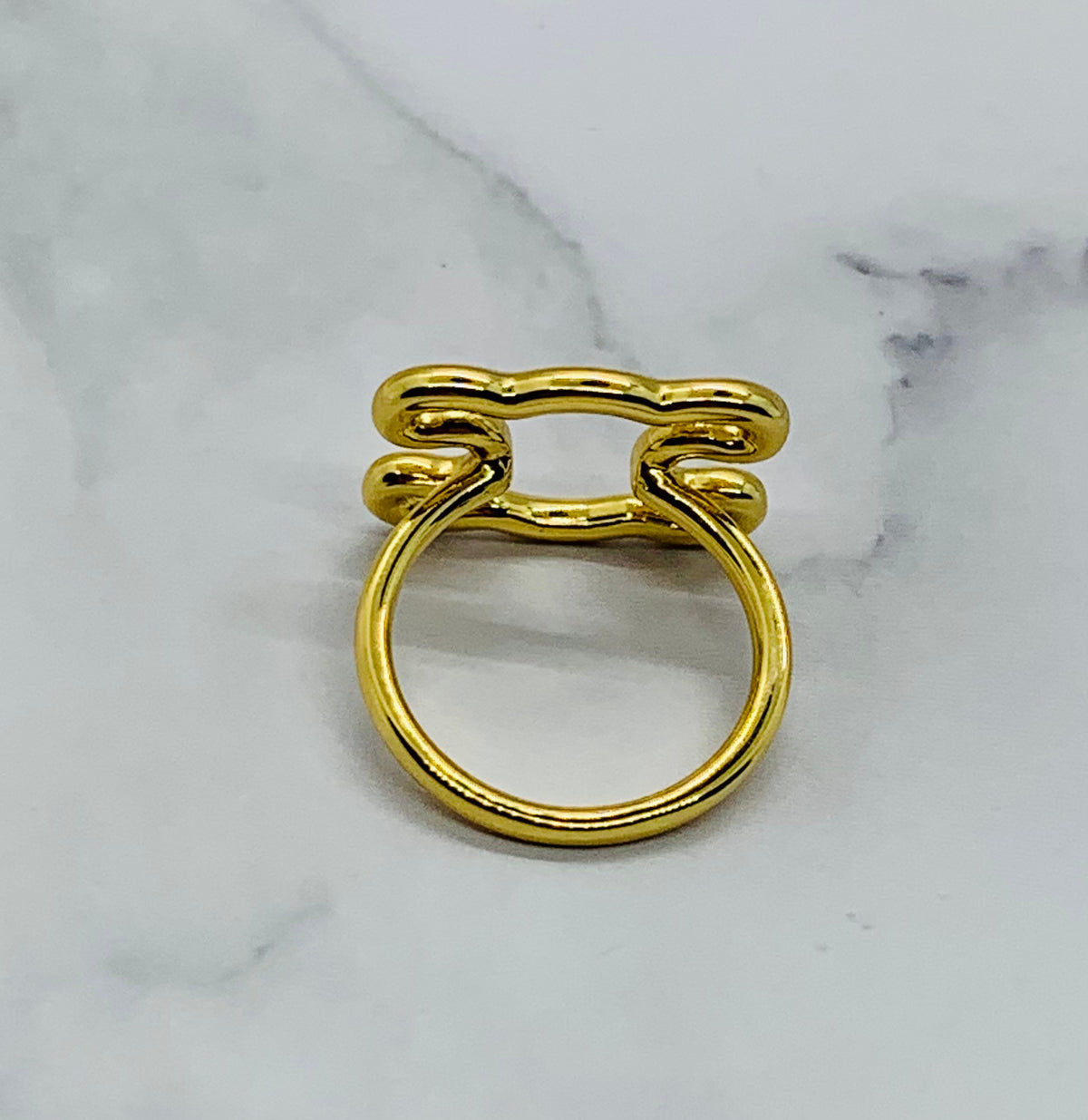 CELINE Monogram Gold Ring Size 7 M - Pre-Owned — 5