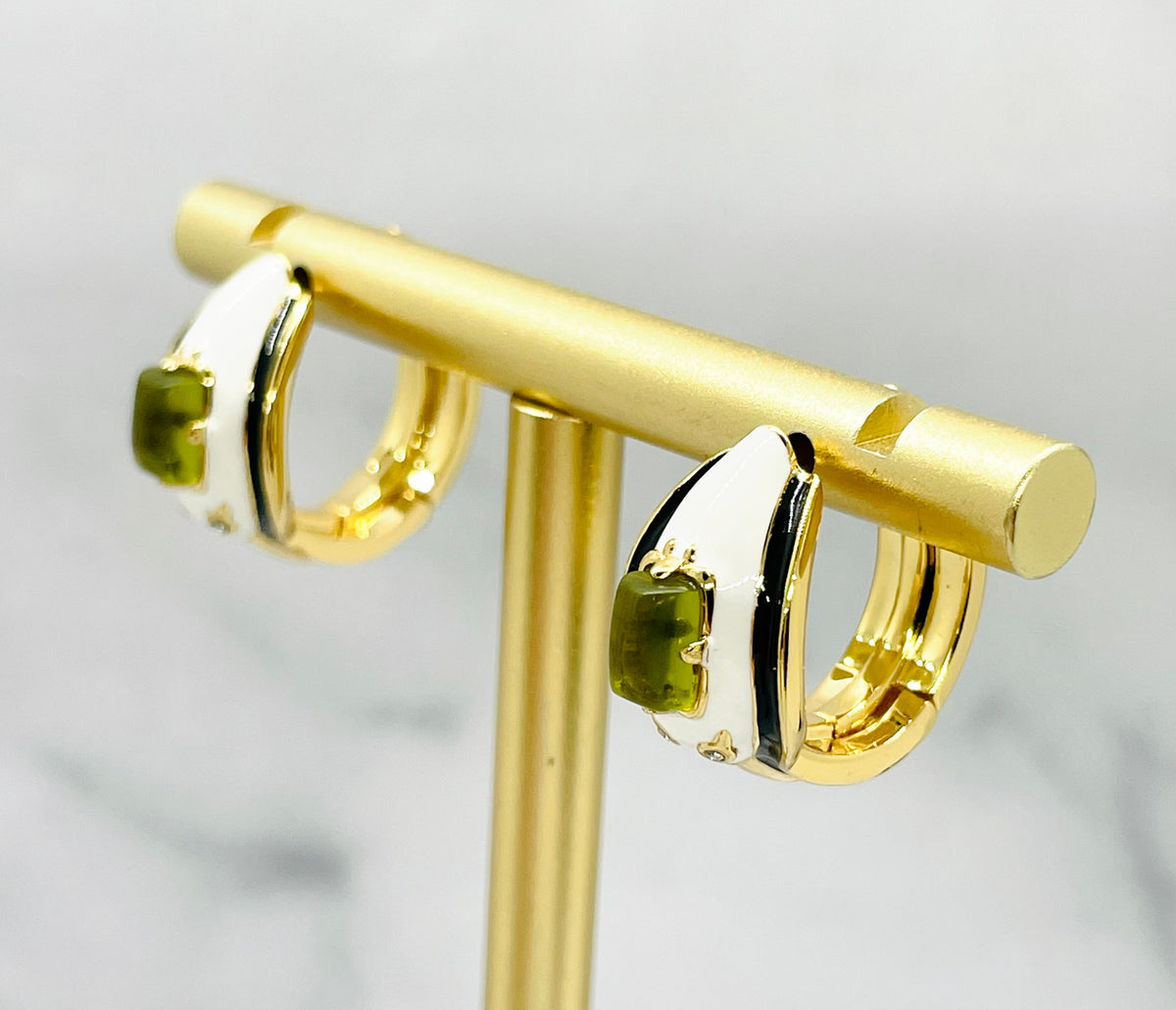 LOEWE Rhinestone Hoop Earrings - Pre-Owned — 1