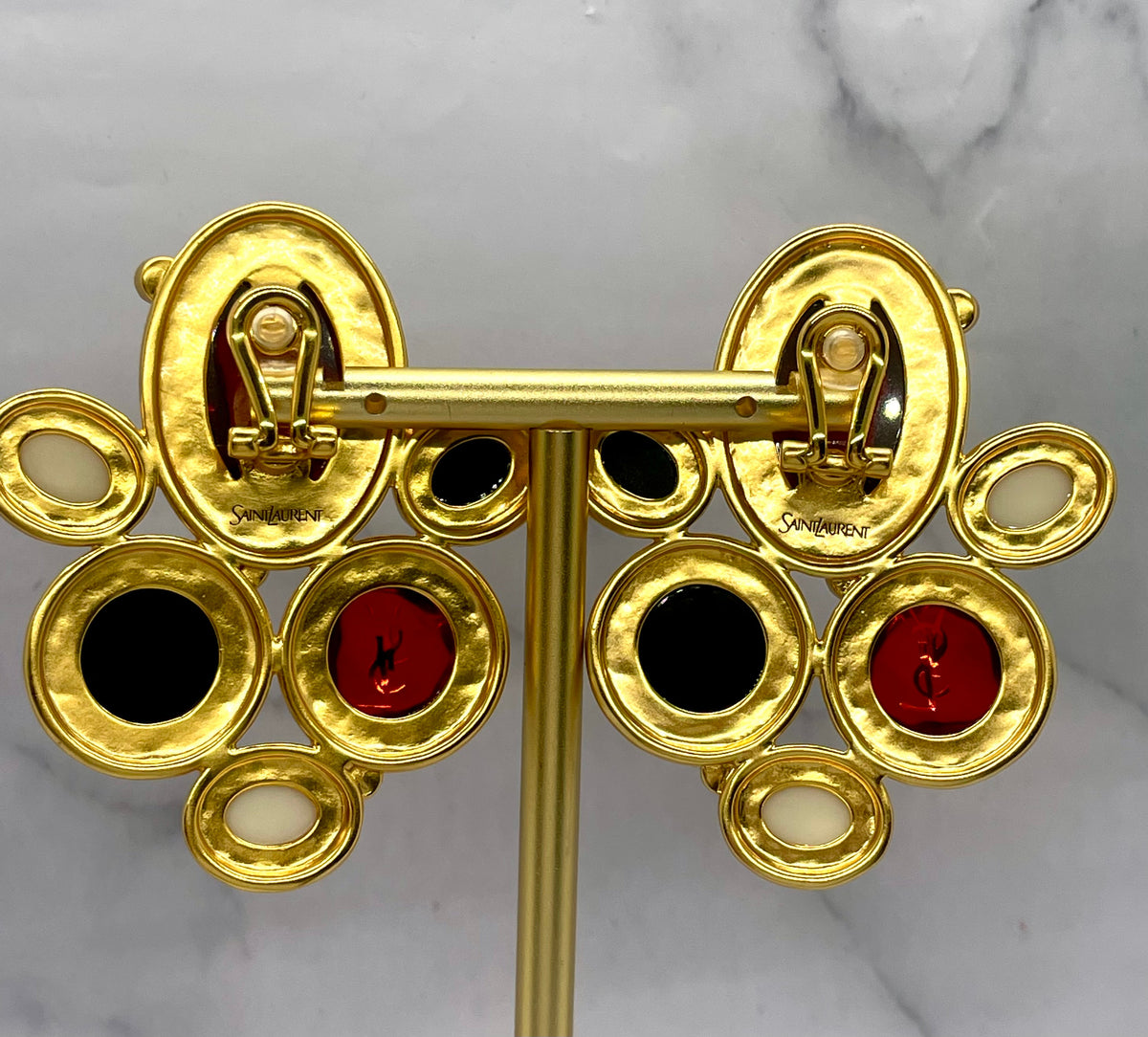 YSL YVES SAINT LAURENT Clip On Statement Earrings - Pre-Owned — 4