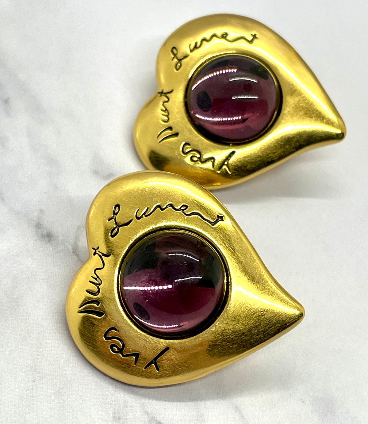 YVES SAINT LAURENT YSL Vintage Heart Clip On Earrings - Pre-Owned — 5