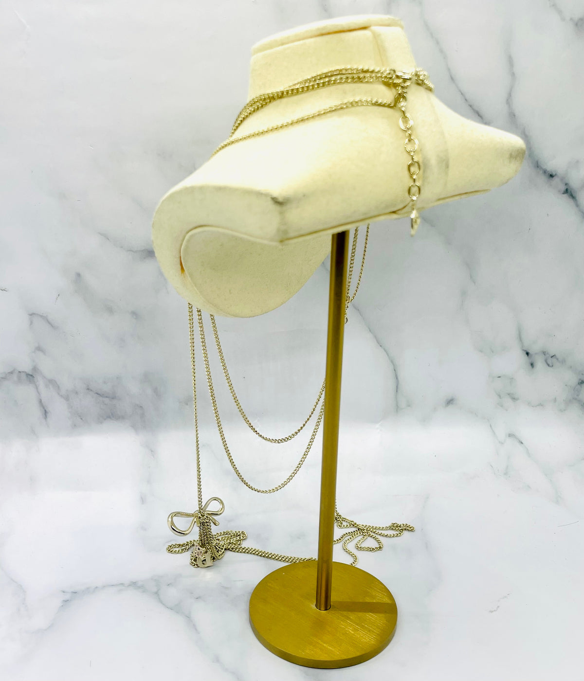 CHRISTIAN DIOR CD Statement Layered Bow Necklace - Pre-Owned — 2