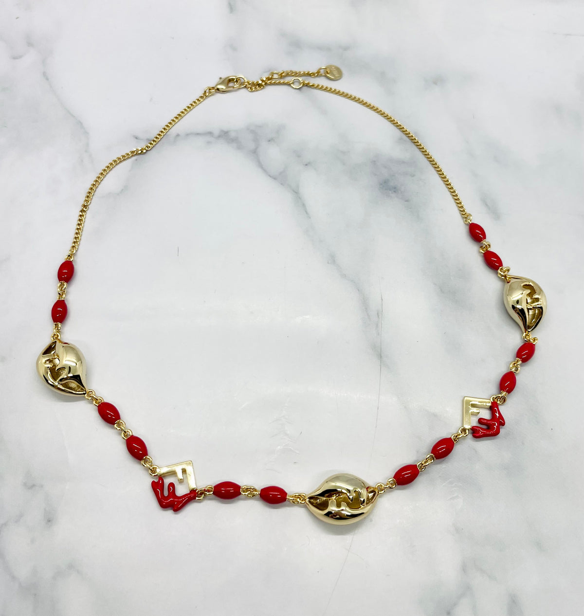FENDI Monogram Coral Chain Necklace - Pre-Owned — 6