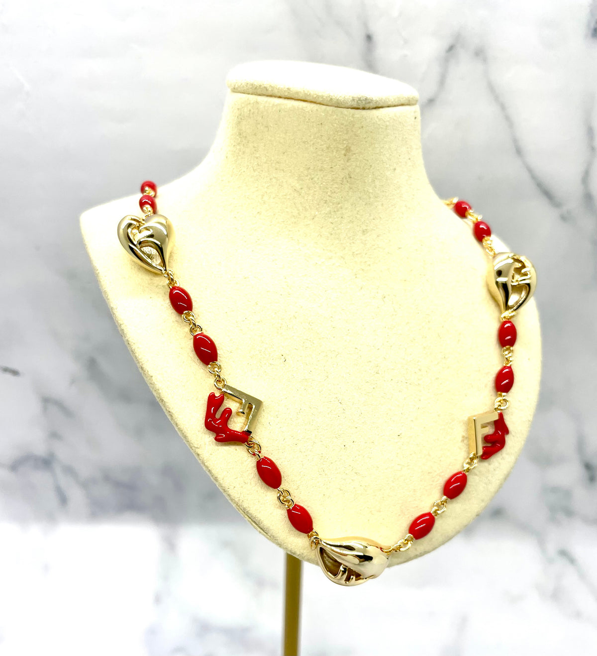 FENDI Monogram Coral Chain Necklace - Pre-Owned — 4