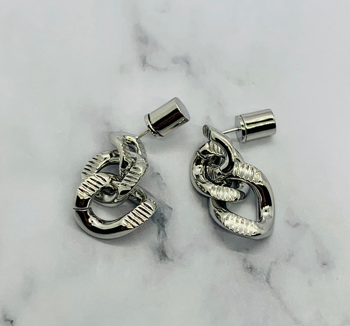 JIL SANDER Chain Pendant Earrings - Pre-Owned — 4