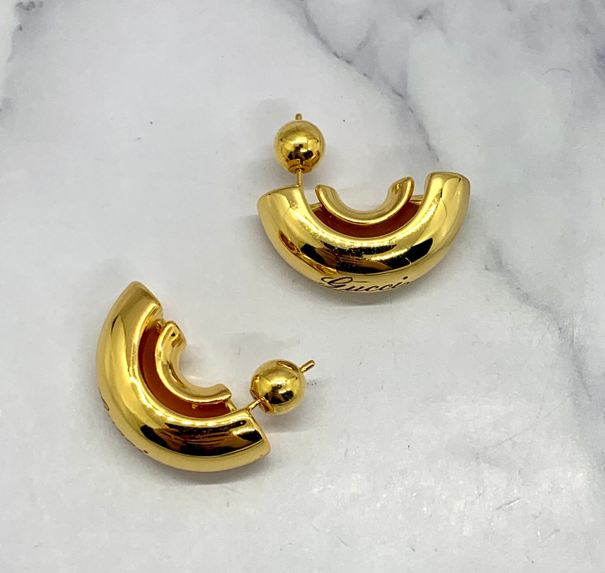 GUCCI Monogram Hoop Earrings - Pre-Owned — 6