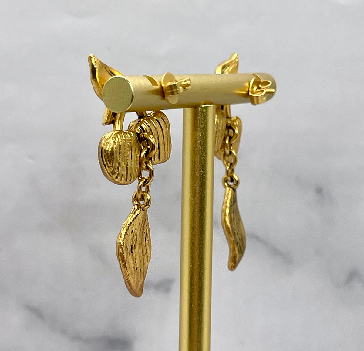 YSL YVES SAINT LAURENT Gold Tone Cherry Earrings - Pre-Owned — 3