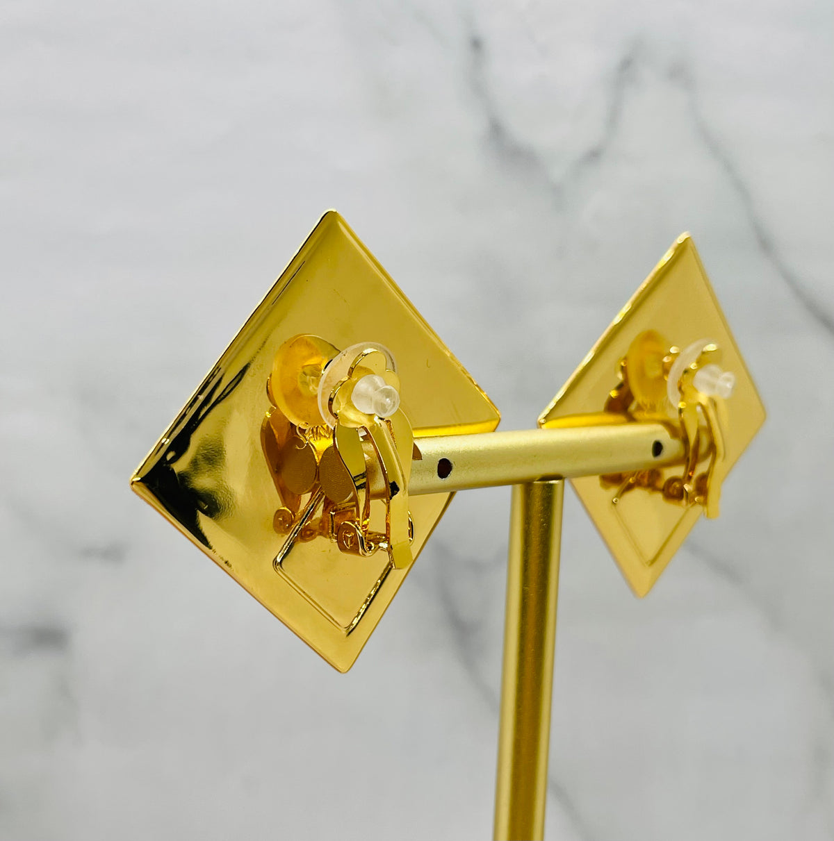 YSL YVES SAINT LAURENT Tortoise Clip On Earrings - Pre-Owned — 2