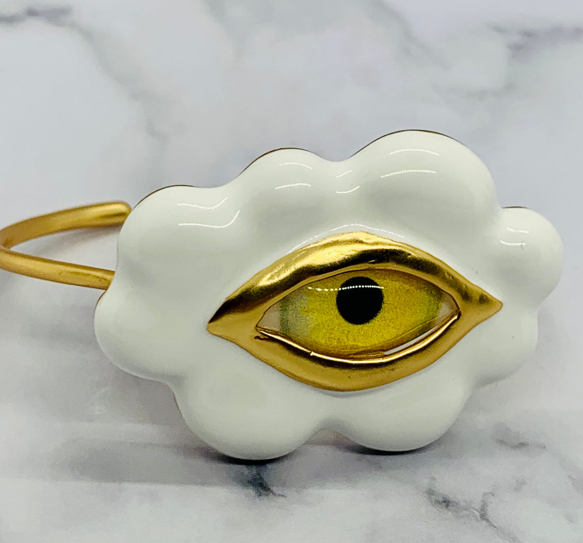 SCHIAPARELLI Cloud Eye Cuff Bracelet - Pre-Owned — 2