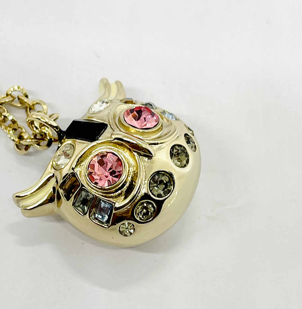 CHRISTIAN DIOR Rhinestone Owl Pendant Necklace - Pre-Owned — 4