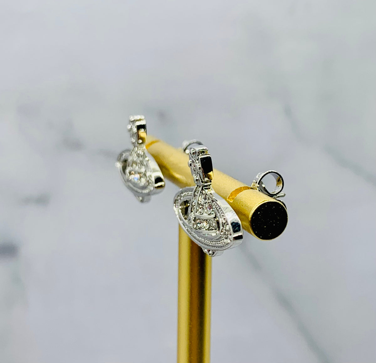 VIVIENNE WESTWOOD Orb Rhinestone Earrings - Pre-Owned — 4