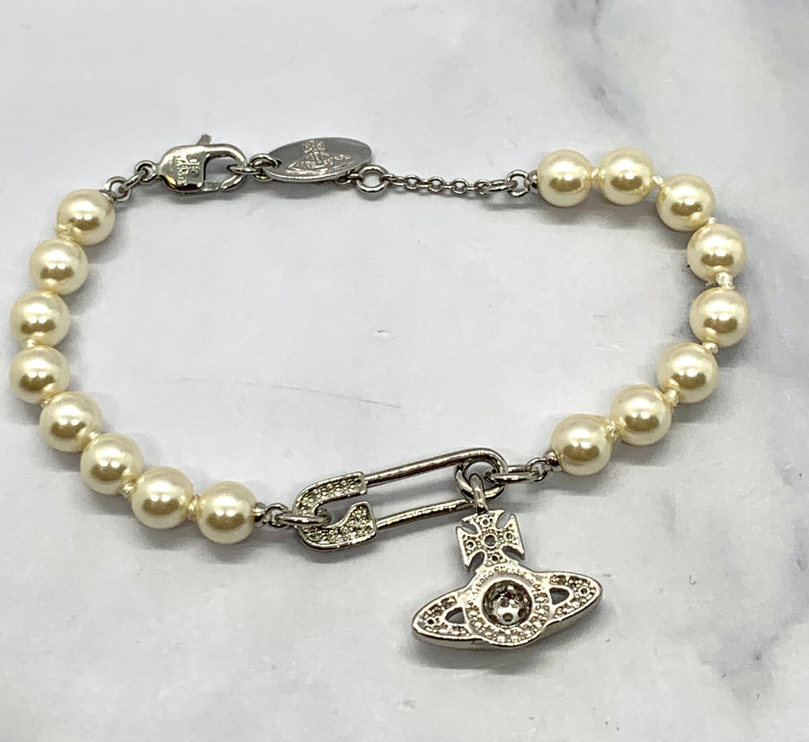 VIVIENNE WESTWOOD Faux Pearl Orb Bracelet - Pre-Owned — 1