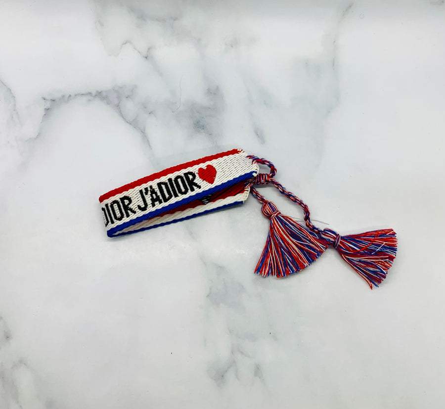CHRISTIAN DIOR Fabric Friendship Bracelet - Pre owned