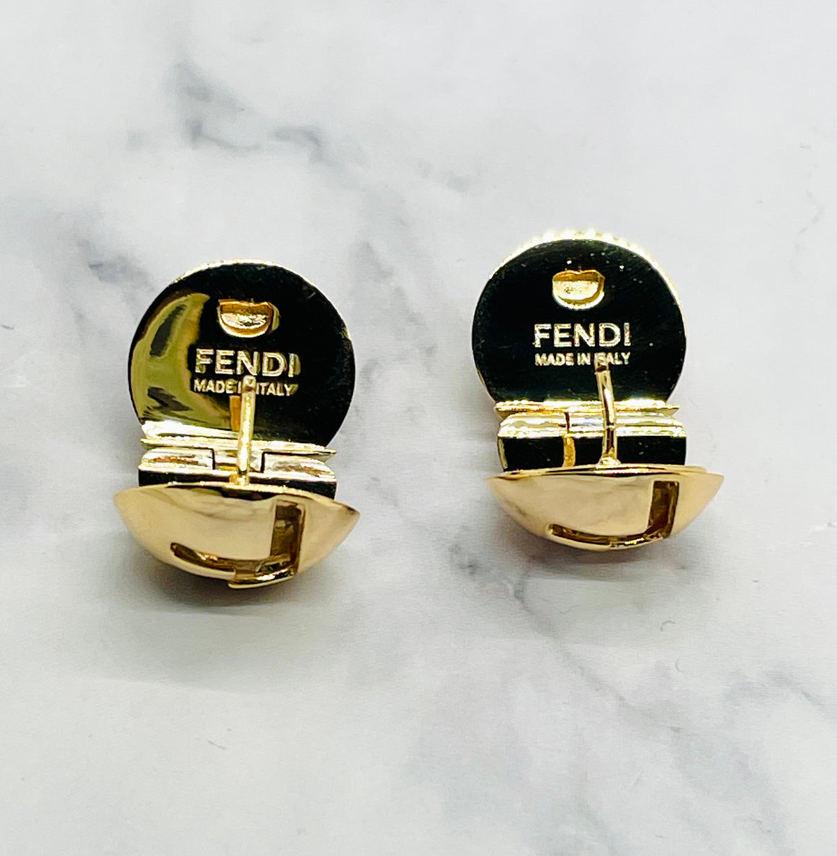 FENDI FF Sphere Rhinestone Earrings - Pre-Owned