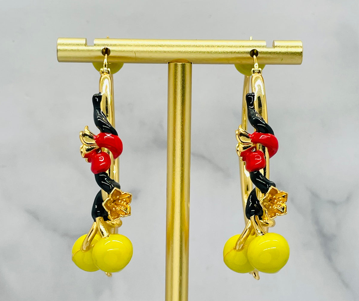 BOTTEGA VENETA Flower Trim Hoop Earrings - Pre-Owned — 5