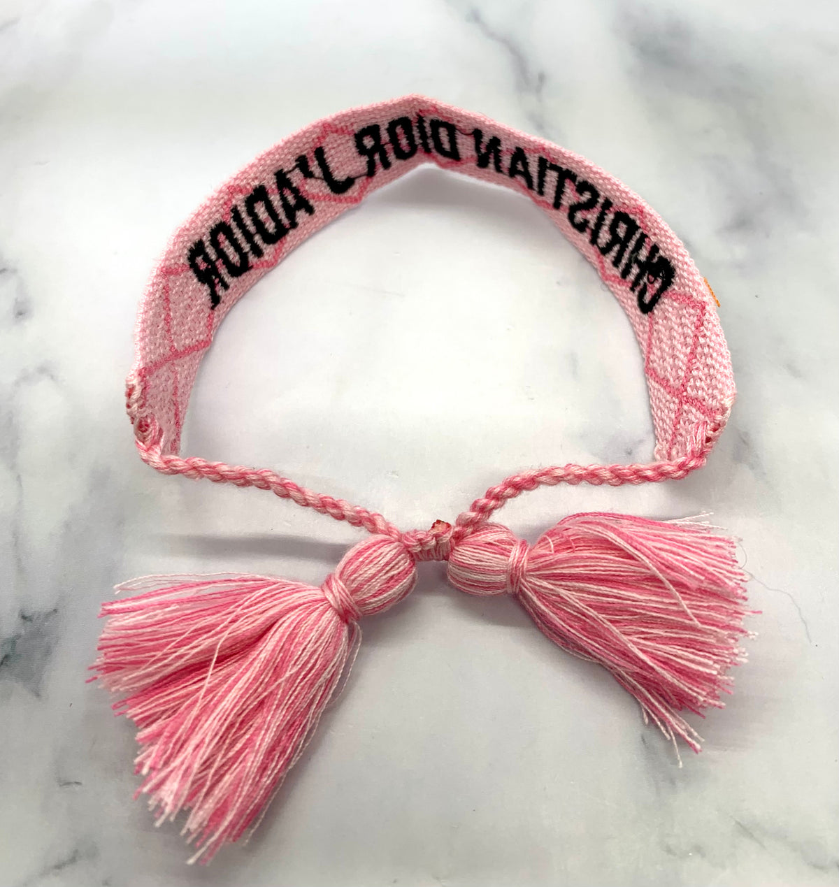CHRISTIAN DIOR Pink Fabric Friendship Bracelet - Pre owned