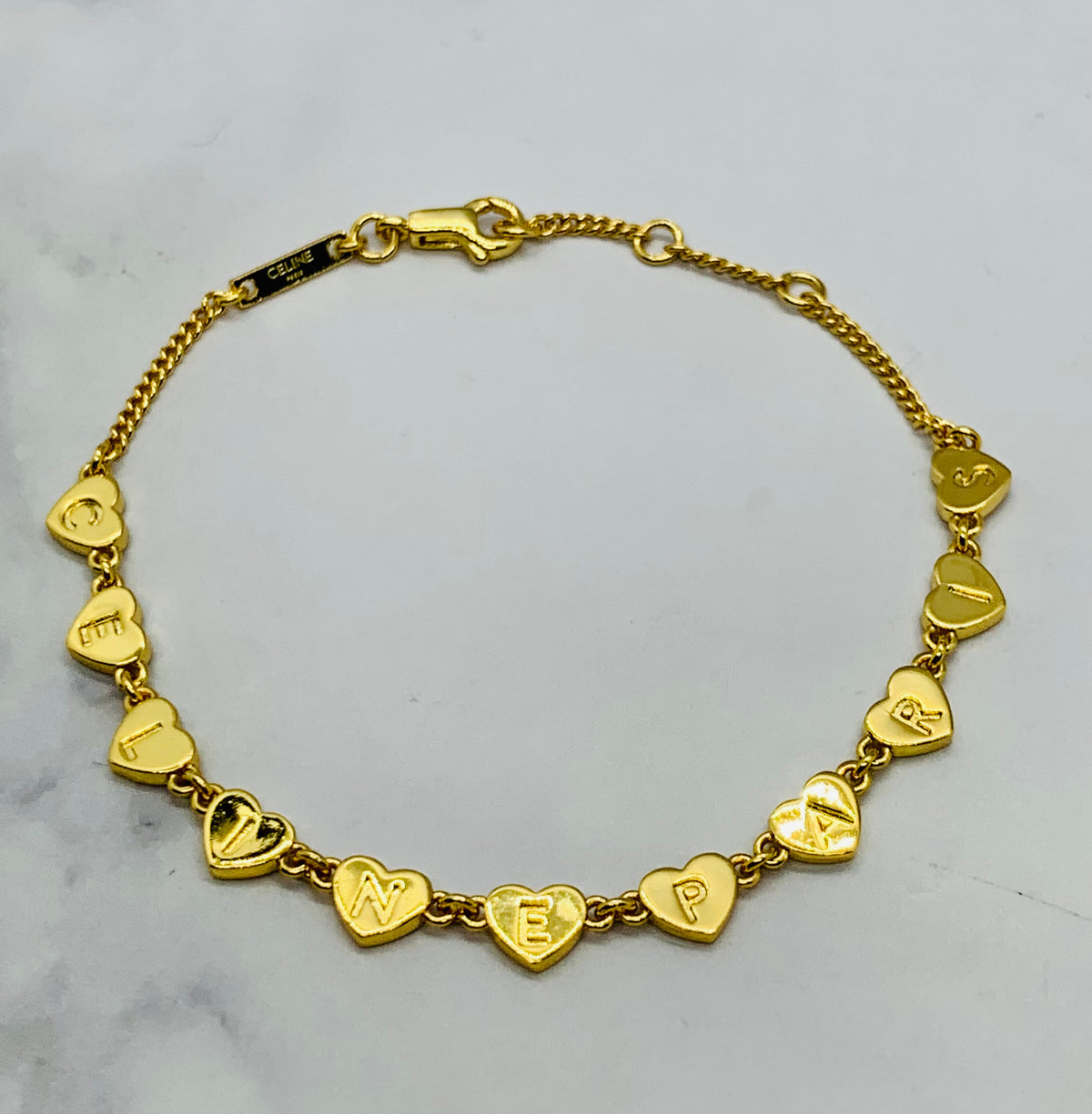 CELINE Paris Heart Charm Bracelet - Pre-Owned — 1