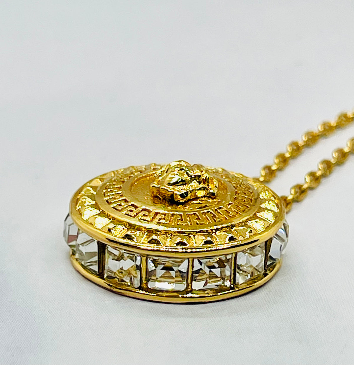 VERSACE Medusa Rhinestone Charm Necklace - Pre-Owned — 2