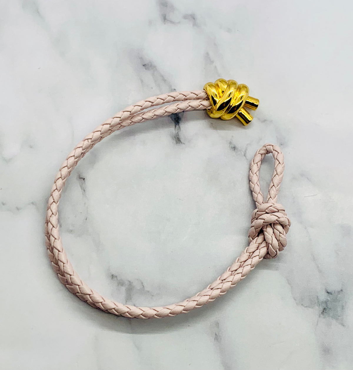 BOTTEGA VENETA Lilac Leather Bracelet - Pre-Owned — 3