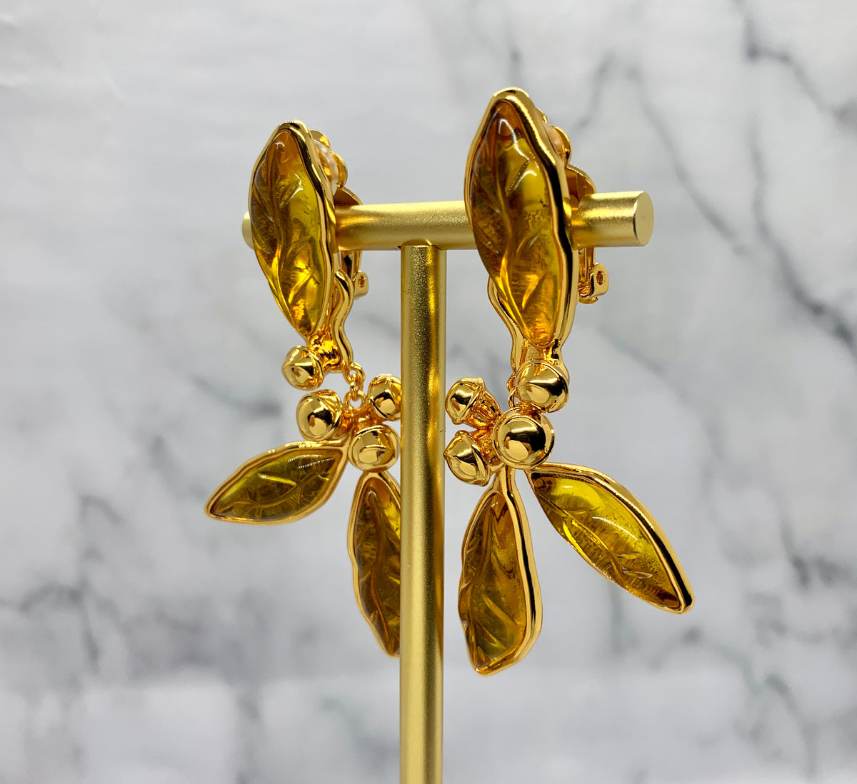 KENZO Vintage Gold Poppy Earrings - Pre-Owned — 4