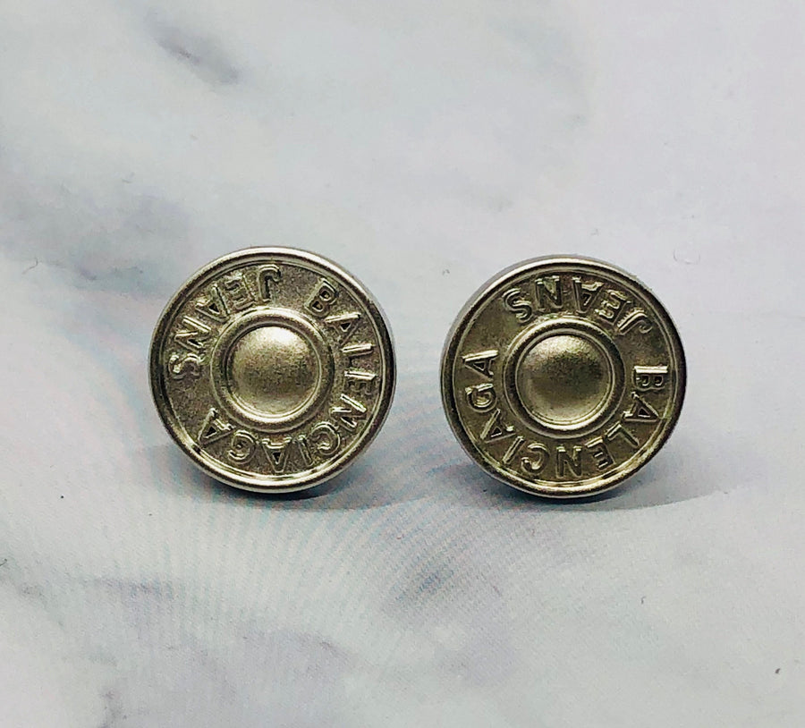BALENCIAGA Jeans Button Earrings - Pre-Owned — 1