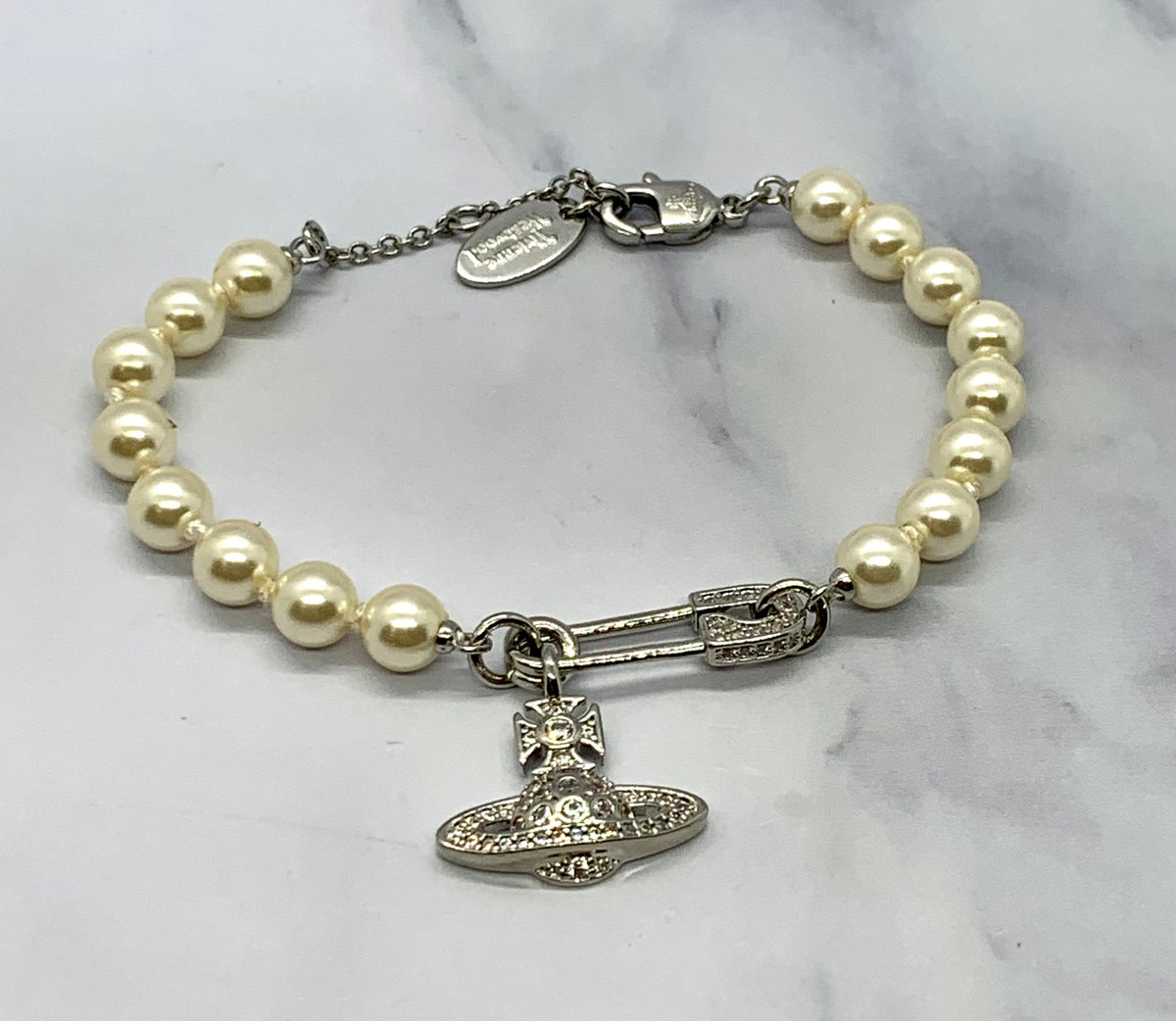 VIVIENNE WESTWOOD Faux Pearl Orb Bracelet - Pre-Owned — 5