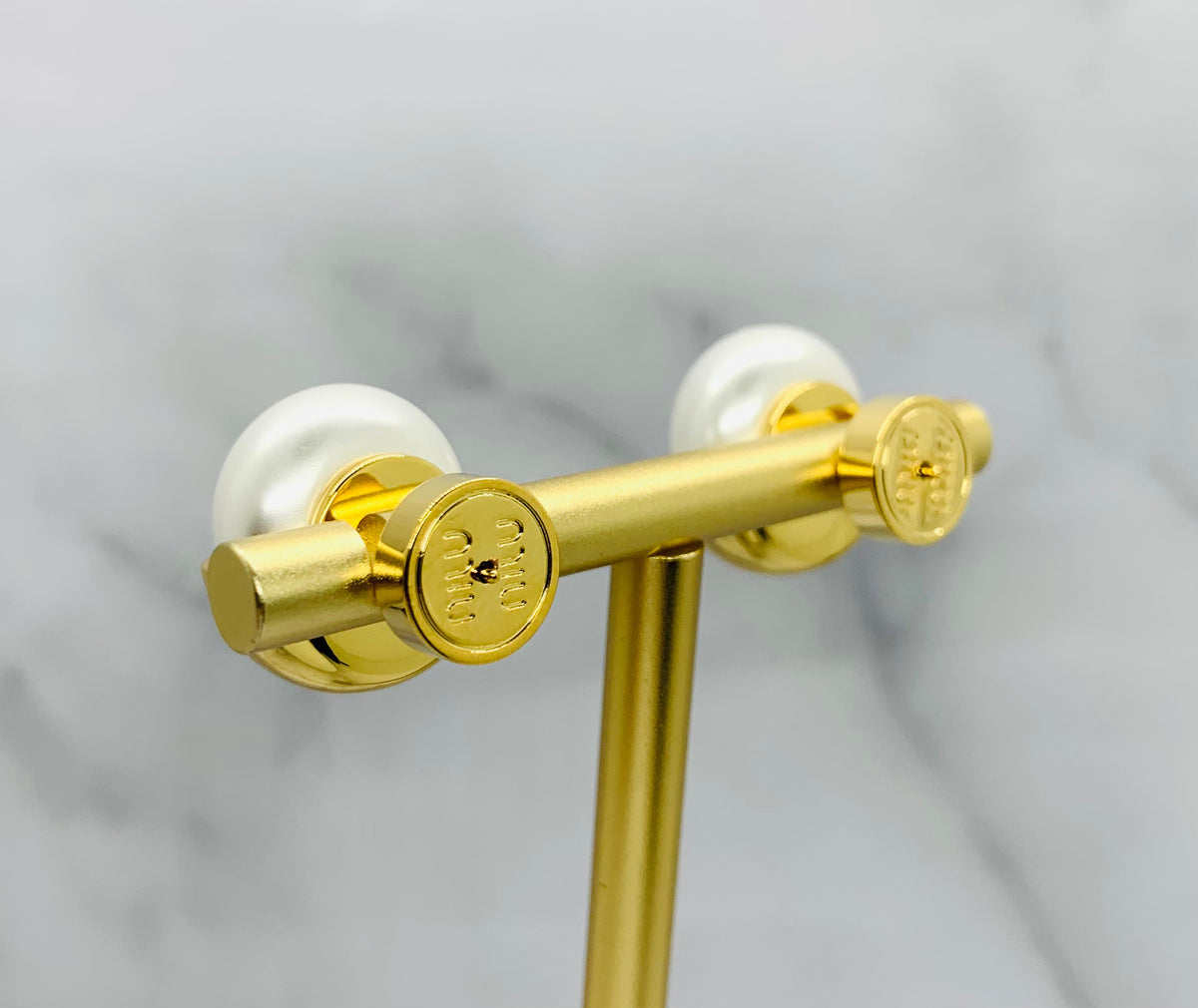 MIU MIU Half Pearl Earrings - Pre-Owned — 3