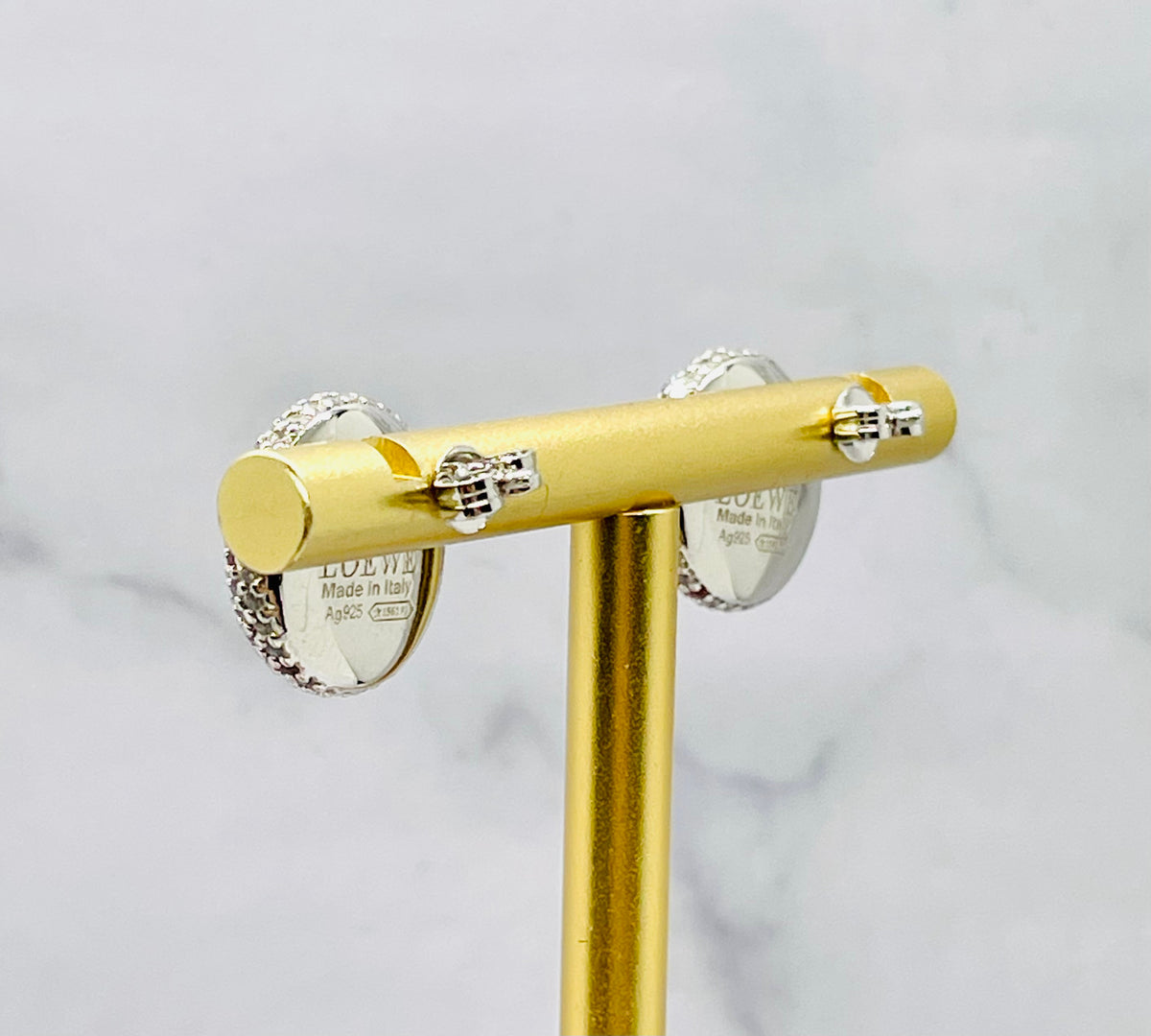 LOEWE Cluster Rhinestone Earrings - Pre-Owned — 2