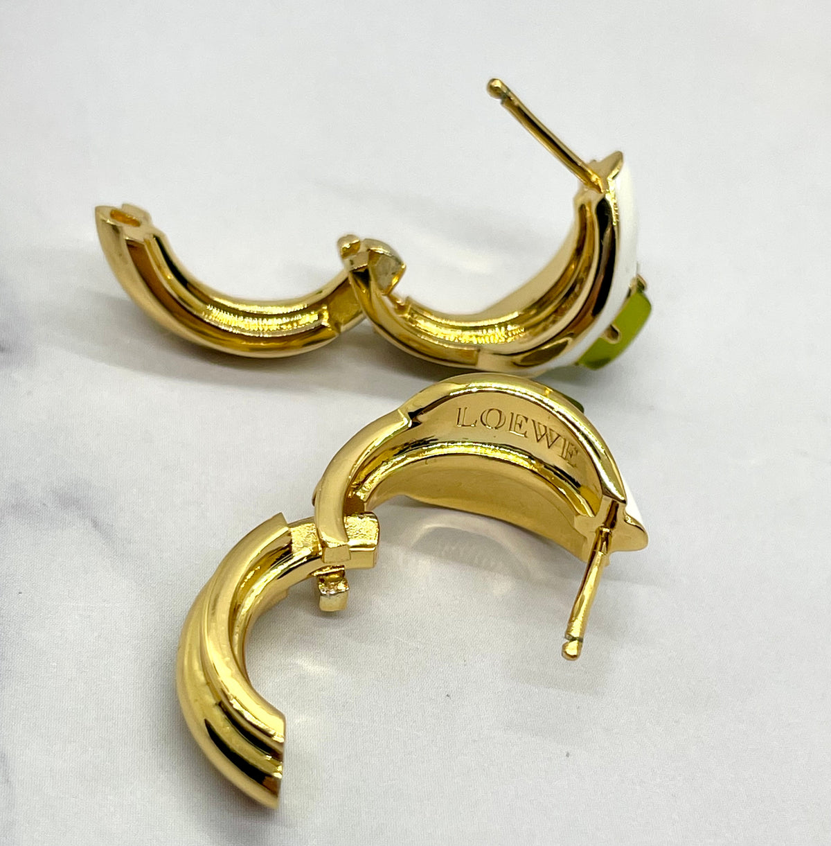 LOEWE Rhinestone Hoop Earrings - Pre-Owned — 4