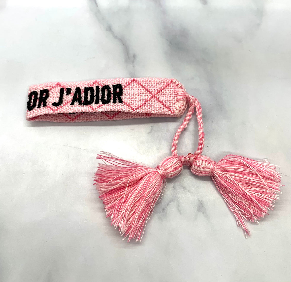 CHRISTIAN DIOR Pink Fabric Friendship Bracelet - Pre owned