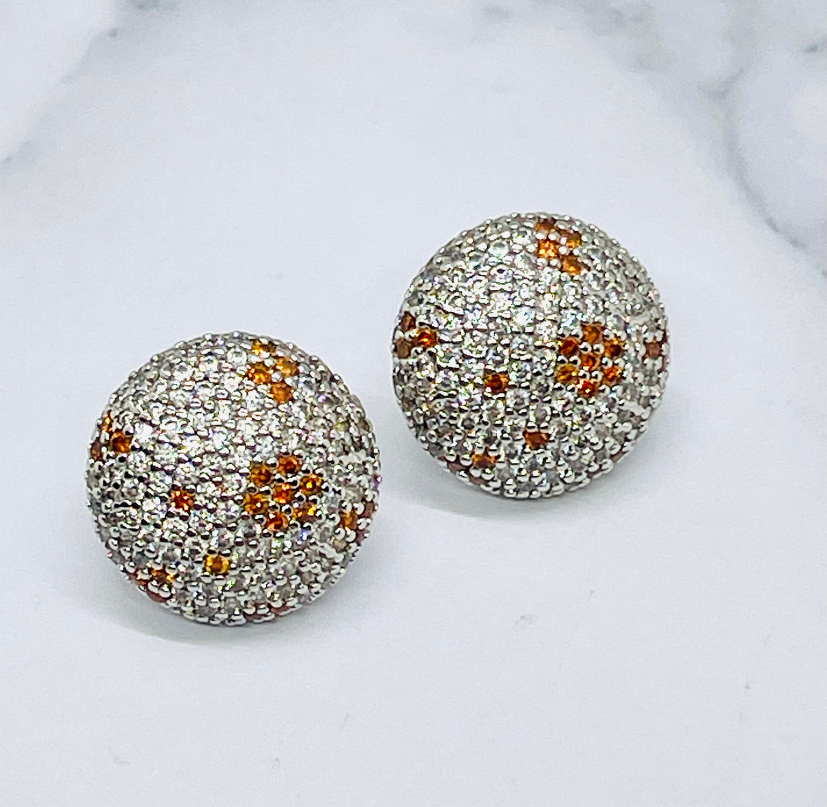 LOEWE Cluster Rhinestone Earrings - Pre-Owned — 1