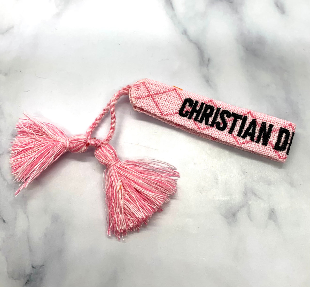 CHRISTIAN DIOR Pink Fabric Friendship Bracelet - Pre owned