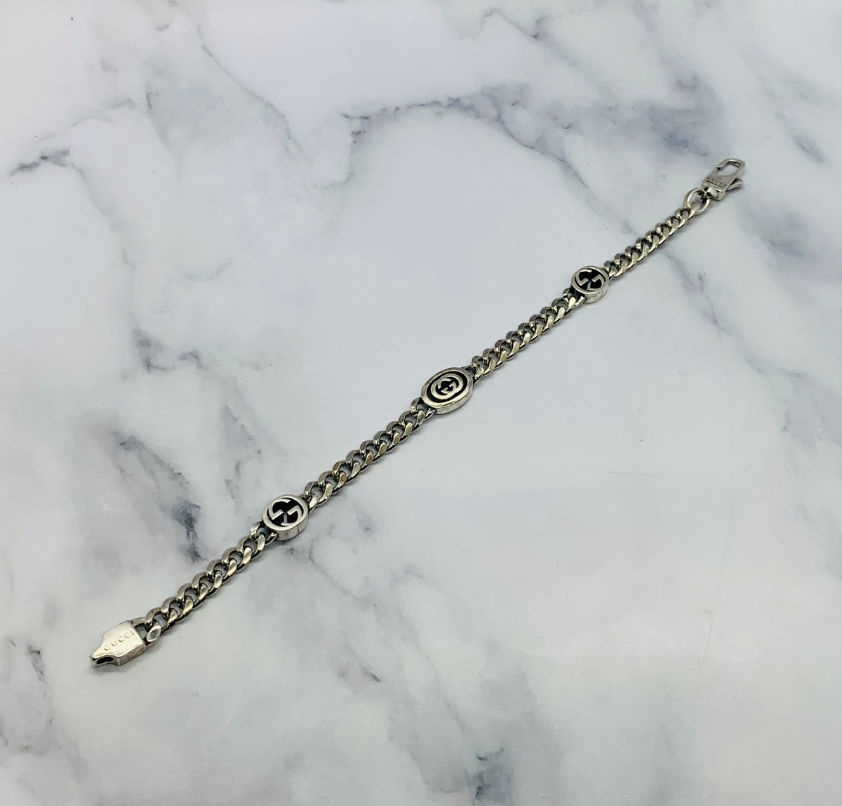 GUCCI GG Silver Classic Unisex Bracelet - Pre-Owned — 3