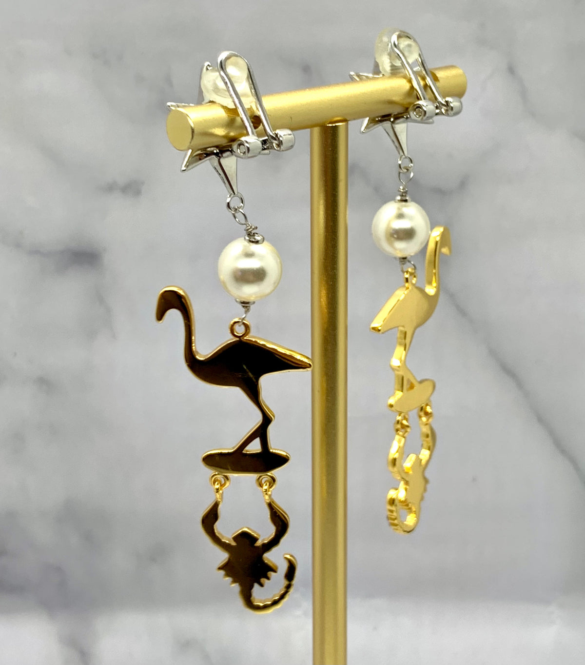 MIU MIU Flamingo Scorpion Earrings - Pre-Owned — 5