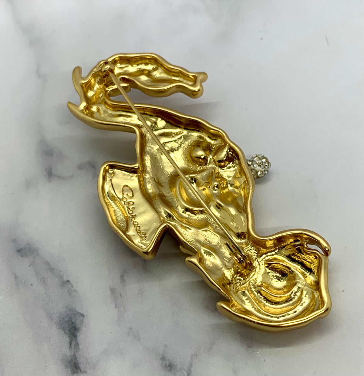 SCHIAPARELLI Statement Pierced Ear Brooch Pin - Pre-Owned — 4