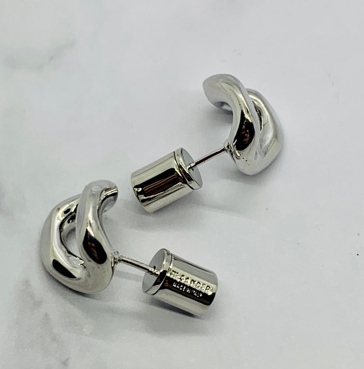 JIL SANDER Silver Tone Earrings - Pre-Owned