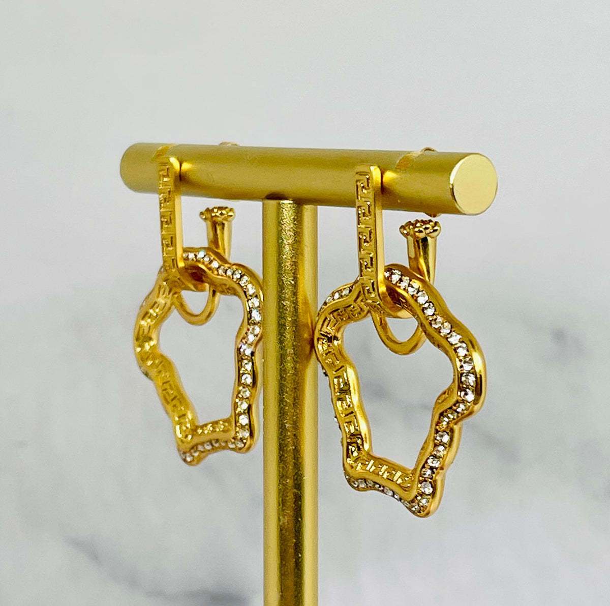 VERSACE Medusa Outline Rhinestone Earrings - Pre-Owned — 6