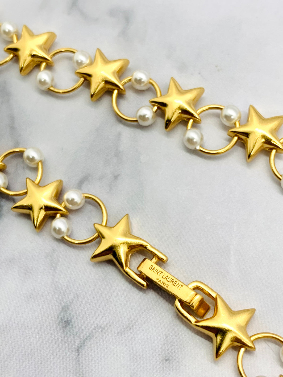YSL YVES SAINT LAURENT Vintage Star Pearl Necklace - Pre-Owned — 2